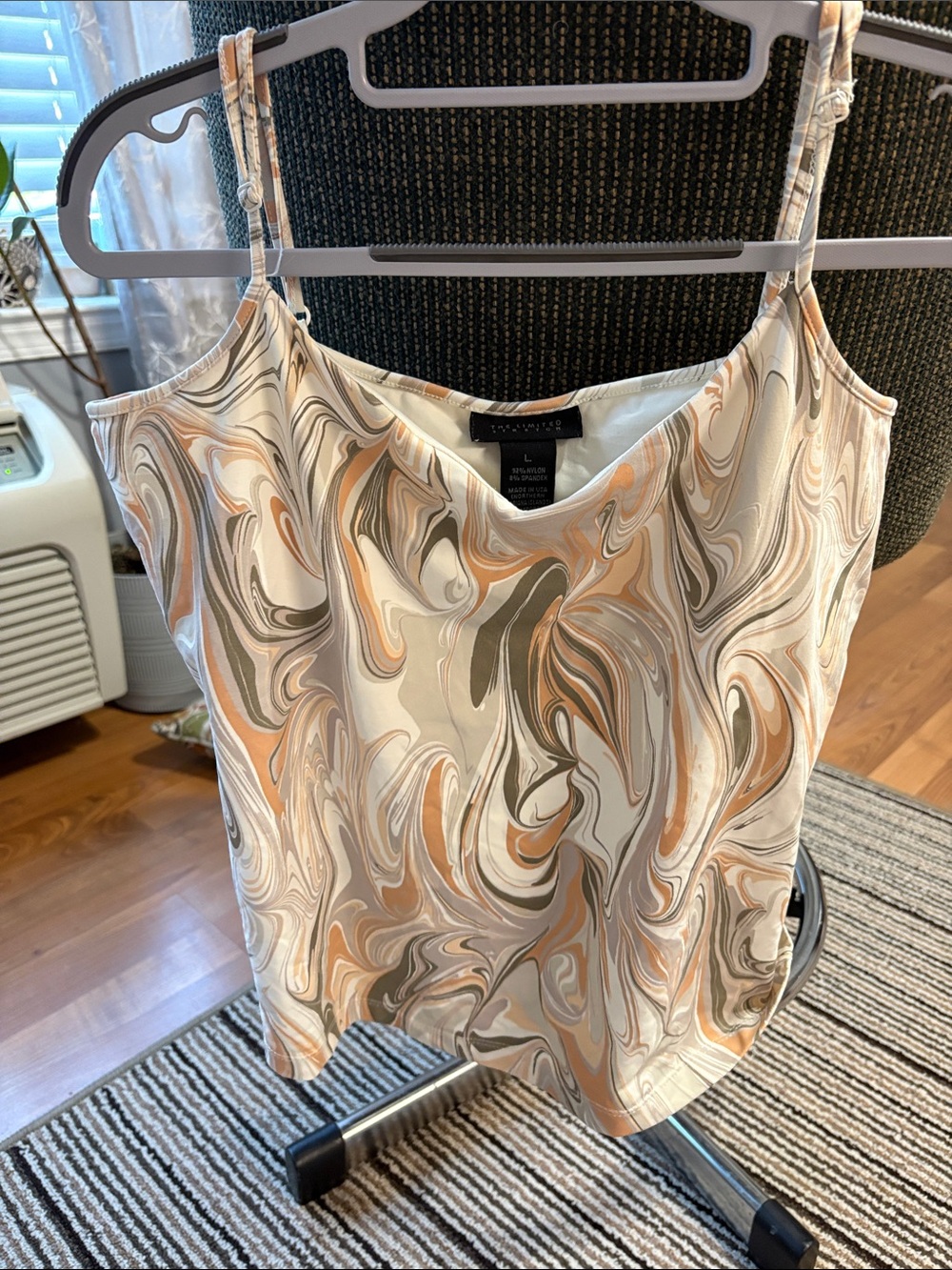 The Limited Swirl Print Cami in Cream, Beige & Peach